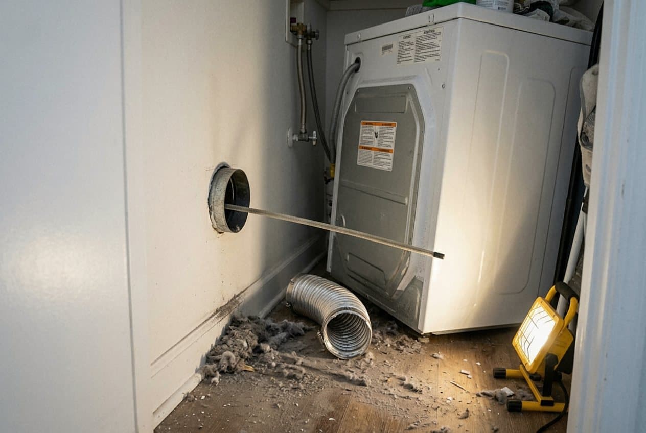 Rod fed through a wall duct opening